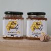 Two 400g glass jars of premium manuka honey - 100% pure Australian manuka honey in elegant glass packaging from Bee Greedy